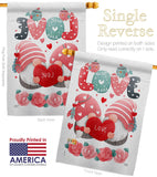 Sweet Couple Gnome - Valentines Spring Vertical Impressions Decorative Flags HG120046 Made In USA