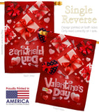 Valentine's Gifts - Valentines Spring Vertical Impressions Decorative Flags HG130307 Made In USA