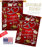 My Sweet Valentines - Valentines Spring Vertical Impressions Decorative Flags HG190056 Made In USA