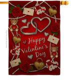 My Sweet Valentines - Valentines Spring Vertical Impressions Decorative Flags HG190056 Made In USA