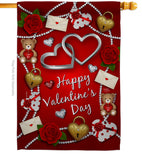 My Sweet Valentines - Valentines Spring Vertical Impressions Decorative Flags HG190056 Made In USA