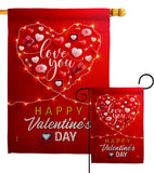 Light Of Love - Valentines Spring Vertical Impressions Decorative Flags HG120033 Made In USA