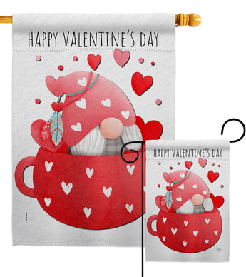 Gnome Love You - Valentines Spring Vertical Impressions Decorative Flags HG120045 Made In USA