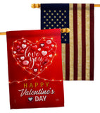 Light Of Love - Valentines Spring Vertical Impressions Decorative Flags HG120033 Made In USA