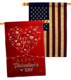 Light Of Love - Valentines Spring Vertical Impressions Decorative Flags HG120033 Made In USA