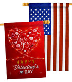 Light Of Love - Valentines Spring Vertical Impressions Decorative Flags HG120033 Made In USA