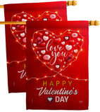 Light Of Love - Valentines Spring Vertical Impressions Decorative Flags HG120033 Made In USA