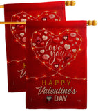 Light Of Love - Valentines Spring Vertical Impressions Decorative Flags HG120033 Made In USA