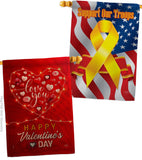 Light Of Love - Valentines Spring Vertical Impressions Decorative Flags HG120033 Made In USA