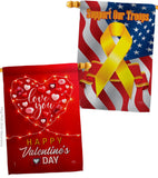 Light Of Love - Valentines Spring Vertical Impressions Decorative Flags HG120033 Made In USA