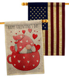 Gnome Love You - Valentines Spring Vertical Impressions Decorative Flags HG120045 Made In USA