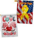 Sweet Couple Gnome - Valentines Spring Vertical Impressions Decorative Flags HG120046 Made In USA