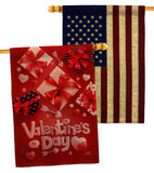 Valentine's Gifts - Valentines Spring Vertical Impressions Decorative Flags HG130307 Made In USA