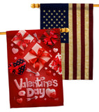 Valentine's Gifts - Valentines Spring Vertical Impressions Decorative Flags HG130307 Made In USA