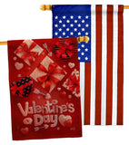 Valentine's Gifts - Valentines Spring Vertical Impressions Decorative Flags HG130307 Made In USA