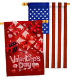 Valentine's Gifts - Valentines Spring Vertical Impressions Decorative Flags HG130307 Made In USA