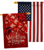 Valentine's Gifts - Valentines Spring Vertical Impressions Decorative Flags HG130307 Made In USA