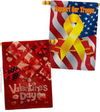Valentine's Gifts - Valentines Spring Vertical Impressions Decorative Flags HG130307 Made In USA