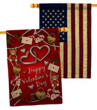 My Sweet Valentines - Valentines Spring Vertical Impressions Decorative Flags HG190056 Made In USA