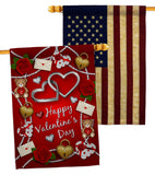 My Sweet Valentines - Valentines Spring Vertical Impressions Decorative Flags HG190056 Made In USA