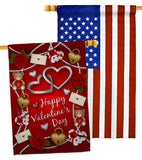 My Sweet Valentines - Valentines Spring Vertical Impressions Decorative Flags HG190056 Made In USA