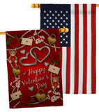 My Sweet Valentines - Valentines Spring Vertical Impressions Decorative Flags HG190056 Made In USA