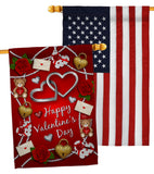 My Sweet Valentines - Valentines Spring Vertical Impressions Decorative Flags HG190056 Made In USA