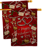 My Sweet Valentines - Valentines Spring Vertical Impressions Decorative Flags HG190056 Made In USA