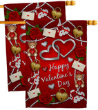 My Sweet Valentines - Valentines Spring Vertical Impressions Decorative Flags HG190056 Made In USA