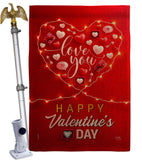 Light Of Love - Valentines Spring Vertical Impressions Decorative Flags HG120033 Made In USA