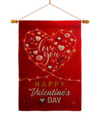 Light Of Love - Valentines Spring Vertical Impressions Decorative Flags HG120033 Made In USA