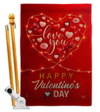 Light Of Love - Valentines Spring Vertical Impressions Decorative Flags HG120033 Made In USA