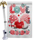 Sweet Couple Gnome - Valentines Spring Vertical Impressions Decorative Flags HG120046 Made In USA