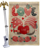 Sweet Couple Gnome - Valentines Spring Vertical Impressions Decorative Flags HG120046 Made In USA