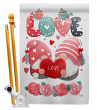 Sweet Couple Gnome - Valentines Spring Vertical Impressions Decorative Flags HG120046 Made In USA