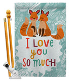 Love You Much - Valentines Spring Vertical Impressions Decorative Flags HG130336 Made In USA