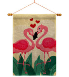 True Love Flamingo - Valentines Spring Vertical Impressions Decorative Flags HG190016 Made In USA