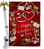 My Sweet Valentines - Valentines Spring Vertical Impressions Decorative Flags HG190056 Made In USA