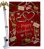 My Sweet Valentines - Valentines Spring Vertical Impressions Decorative Flags HG190056 Made In USA