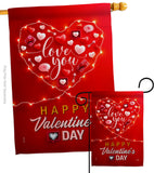 Light Of Love - Valentines Spring Vertical Impressions Decorative Flags HG120033 Made In USA