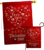 Light Of Love - Valentines Spring Vertical Impressions Decorative Flags HG120033 Made In USA