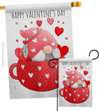 Gnome Love You - Valentines Spring Vertical Impressions Decorative Flags HG120045 Made In USA