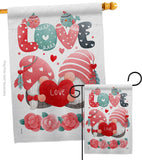 Sweet Couple Gnome - Valentines Spring Vertical Impressions Decorative Flags HG120046 Made In USA