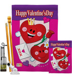 Happy Valentine's Day - Valentines Spring Vertical Impressions Decorative Flags HG101040 Made In USA
