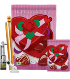 Chocolates - Valentines Spring Vertical Impressions Decorative Flags HG101044 Imported