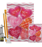 Love Together Forever - Valentines Spring Vertical Impressions Decorative Flags HG101055 Made In USA