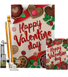 Very Sweet Valentine Day - Valentines Spring Vertical Impressions Decorative Flags HG101056 Made In USA