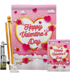 Flying Heart Valentine's - Valentines Spring Vertical Impressions Decorative Flags HG101060 Made In USA