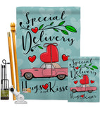 Special Delivery - Valentines Spring Vertical Impressions Decorative Flags HG101064 Made In USA