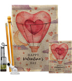 Valentine's Day Balloon - Valentines Spring Vertical Impressions Decorative Flags HG101066 Made In USA